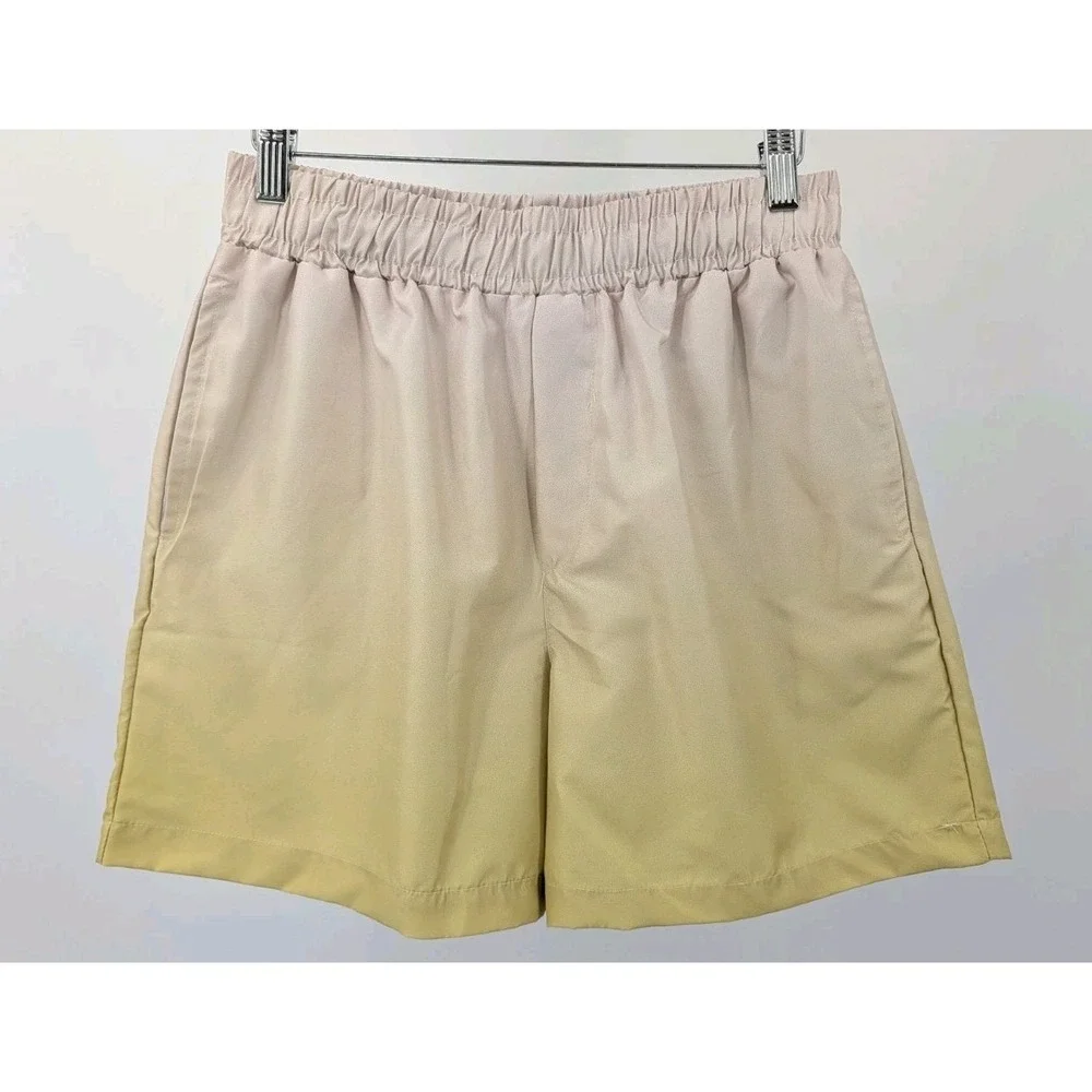 MNML Mens Size S Summer Shorts Ombre Yellow‎ Elastic Drawstring Waist Beach